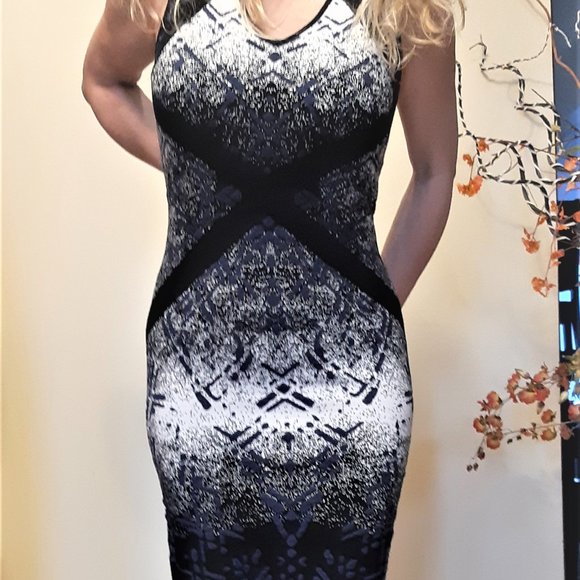 Elena Wang Multi Color  Slim Fit Bodycon dress. Says XS but fits bigger. - Picture 2 of 12